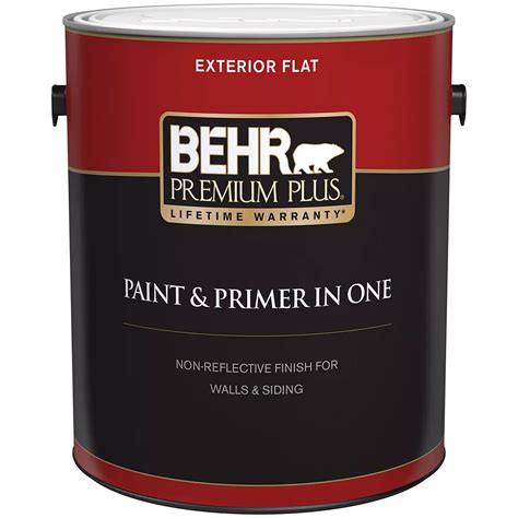 Behr exterior paint and primer in one - Low Odor: Ideal for painting occupied spaces. Tintable to a Full Range of Colors: Expands your color options. Excellent Touch-up: Extends the time between repaints. Antimicrobial Finish: Provides effective protection from mold and mildew on dried paint film. Paint and Primer Formula: Applies to Flat, Eggshell, Satin and Semi-Gloss sheens.